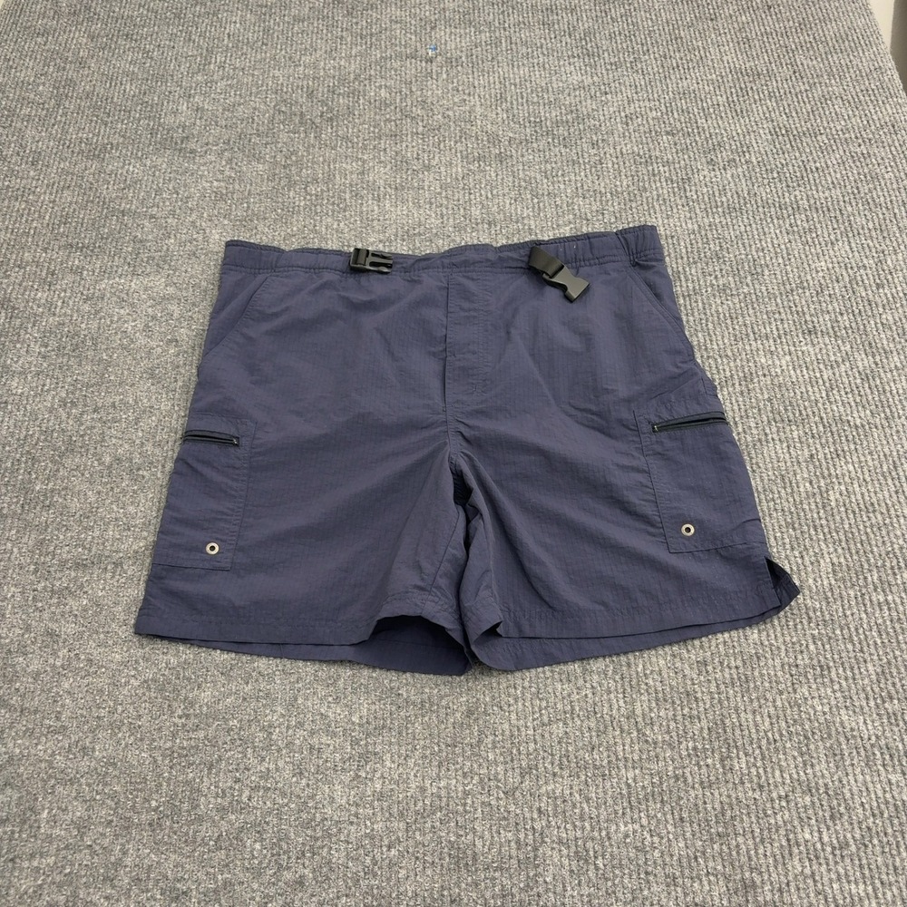 Cherokee Shorts Mens M Blue Nylon Ripstop Buckle Waist Cargo Utility Gorpcore